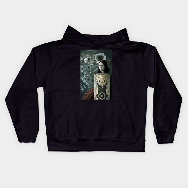 Fox chasing birds Kids Hoodie by paintedmonk